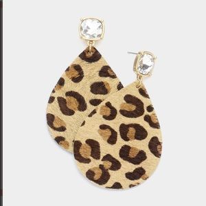 Leopard Genuine Leather Earrings